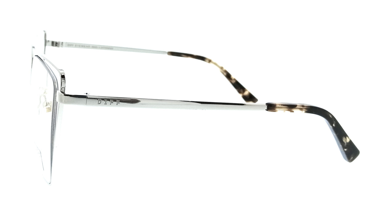 Diff VDFBCK3570SIL Black Square Womens Optical Frames