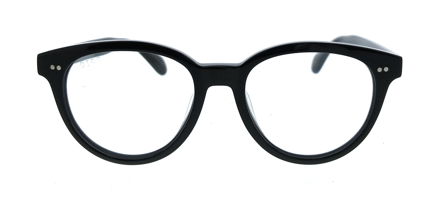 Diff VDFCRLY480BLA Black Round Womens Optical Frames