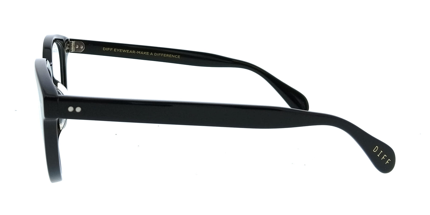 Diff VDFCRLY480BLA Black Round Womens Optical Frames