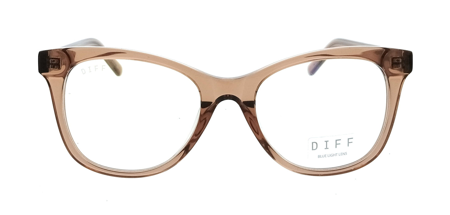 Diff VDFCRNA50DCRY Black Rectangle Womens Optical Frames