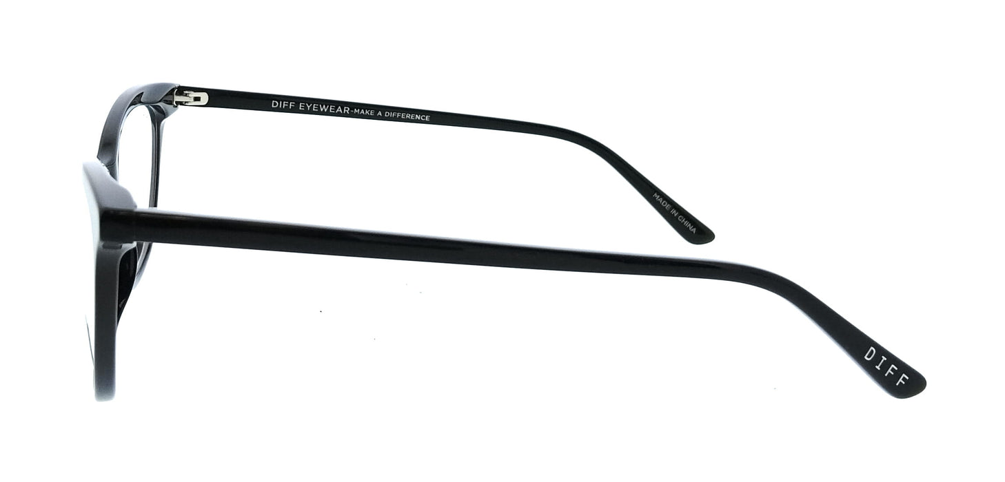 Diff VDFJADE510BLA Black Cat Eye Womens Optical Frames