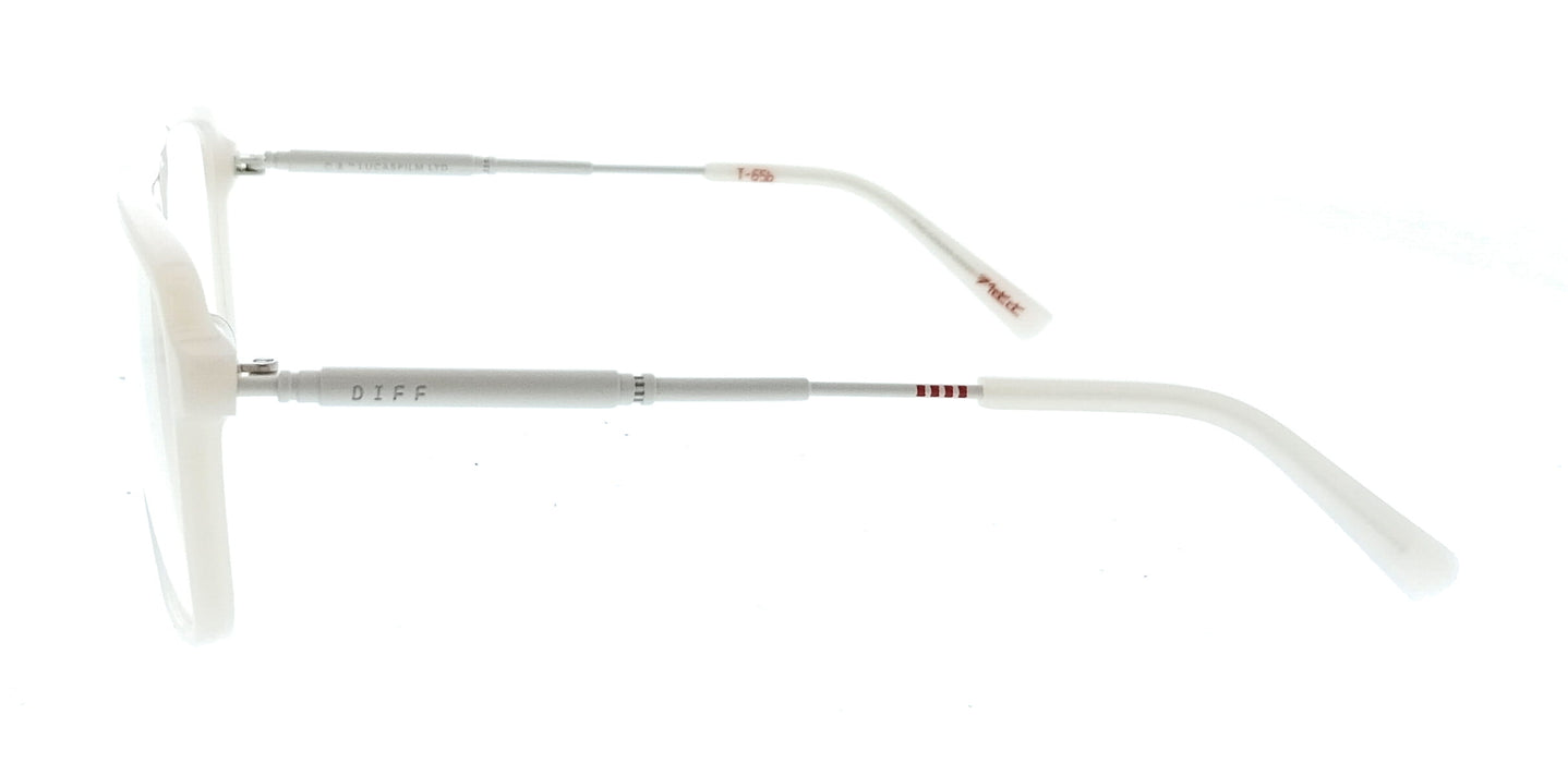 Diff VDFLKE 560WHI White Rectangle Mens Optical Frames