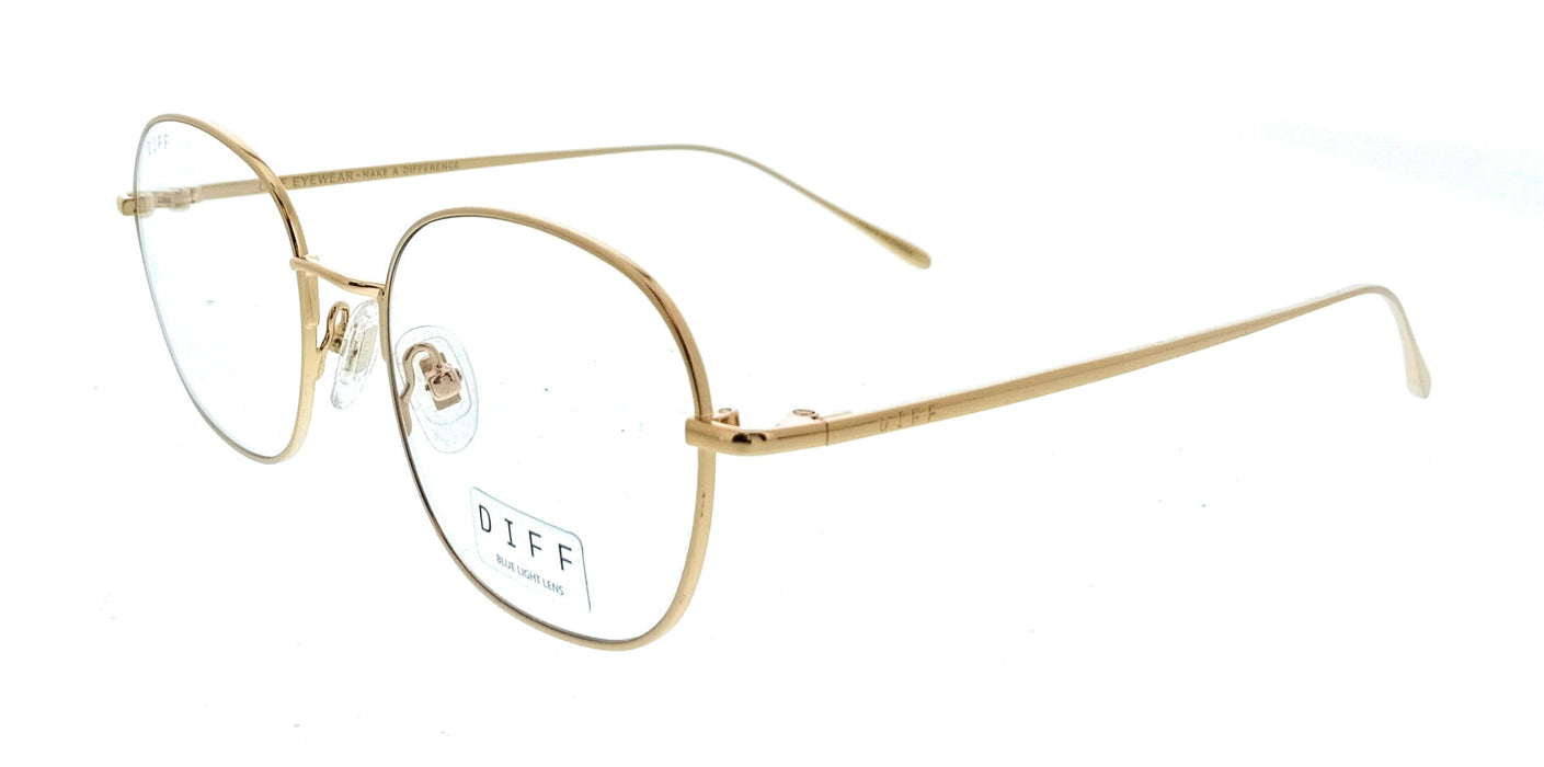 Diff VDFREID510GOL Black Round Unisex Optical Frames