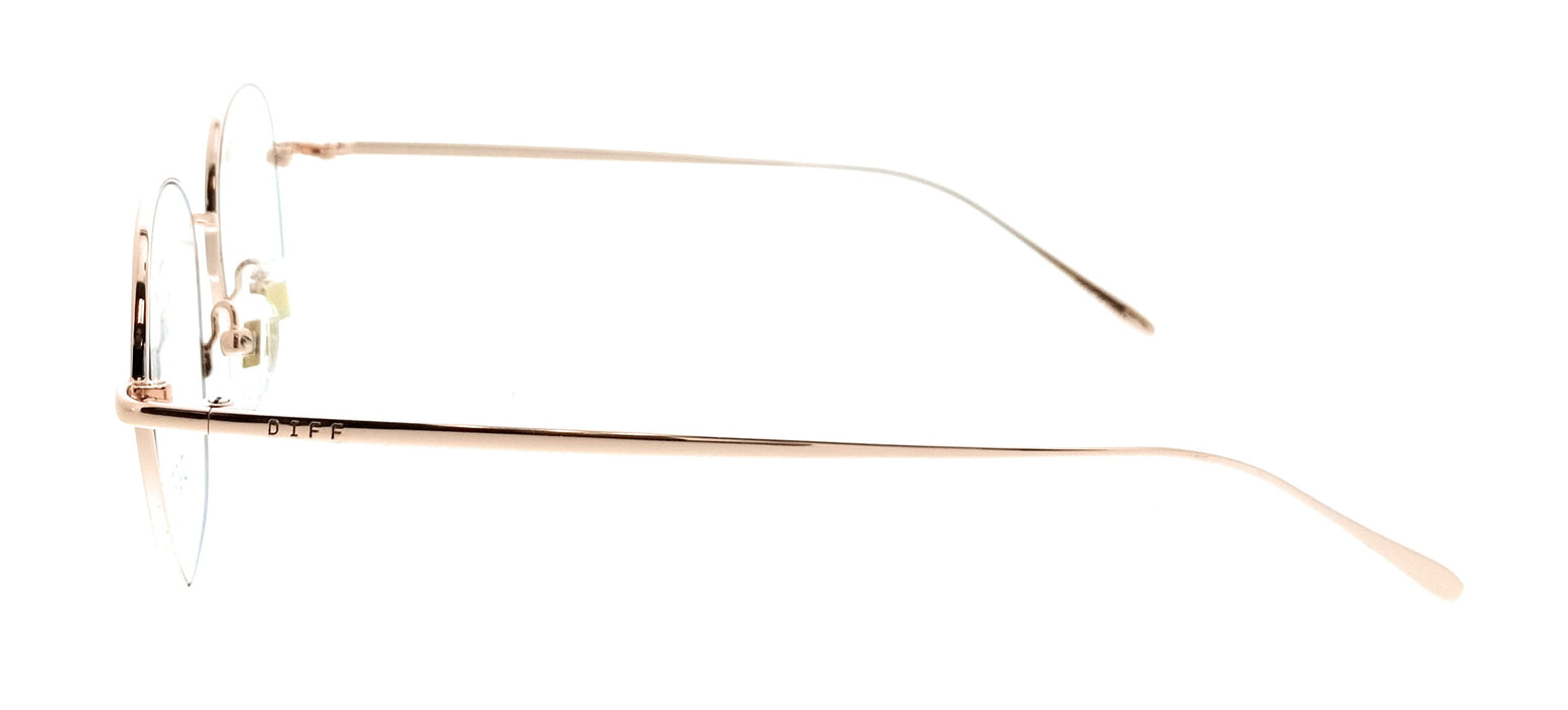 Diff VDFREID51RGOL Rose Gold Round Unisex Optical Frames