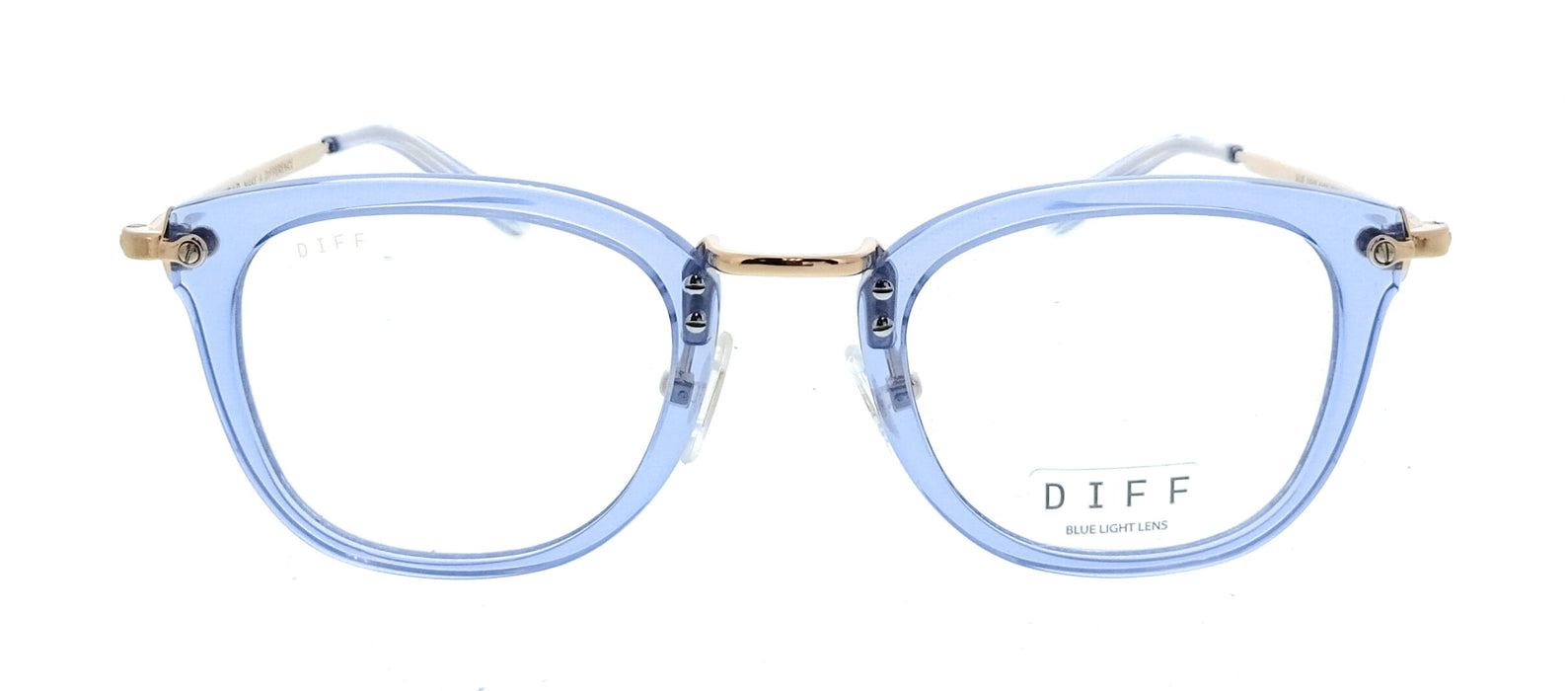 Diff VDFRUE 46CBLB Black Round Womens Optical Frames