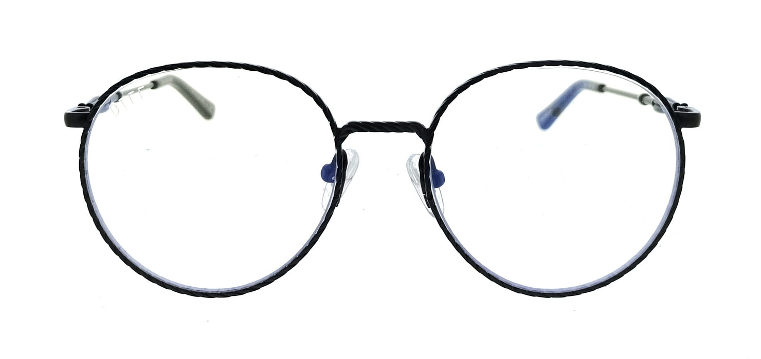 Diff VDFRVN 540BLA Matte Ack Rectangle Unisex Optical Frames