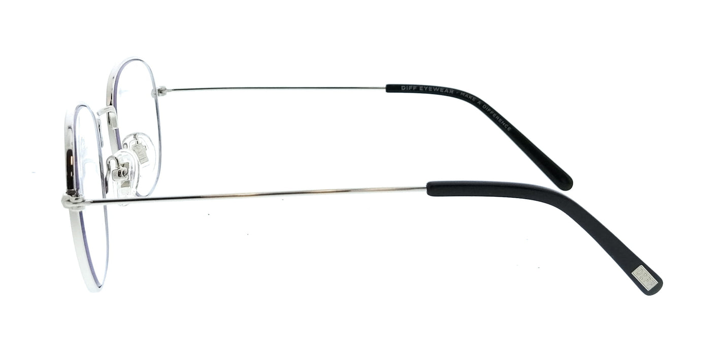 Diff VDFSAGE460SIL Black Round Unisex Optical Frames
