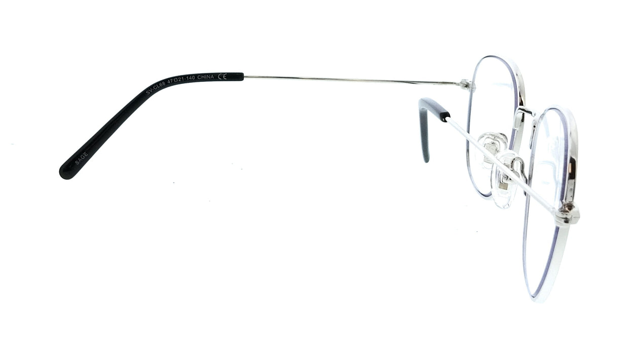 Diff VDFSAGE460SIL Black Round Unisex Optical Frames