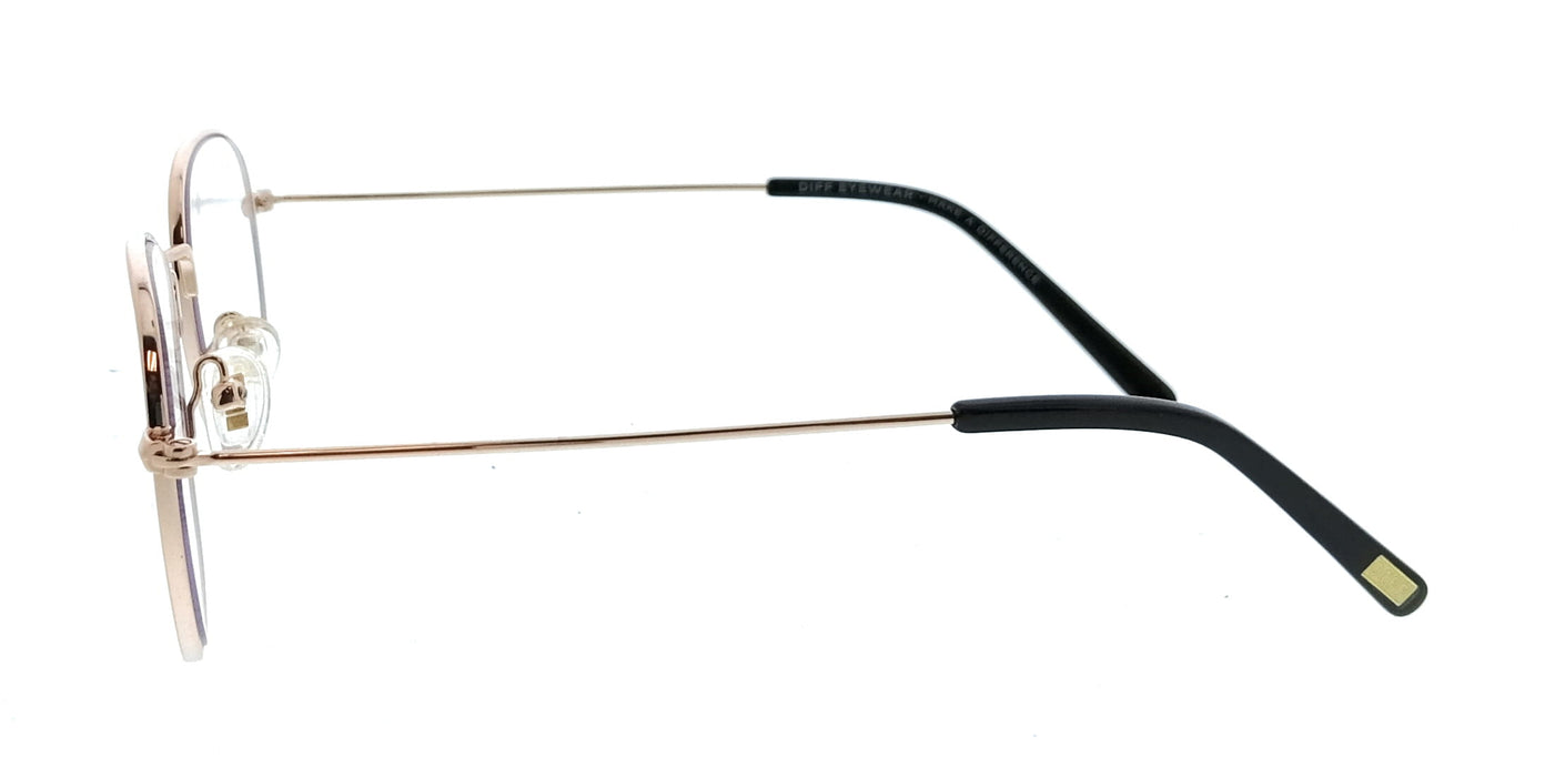 Diff VDFSAGE46RGOL Rose Gold Round Unisex Optical Frames