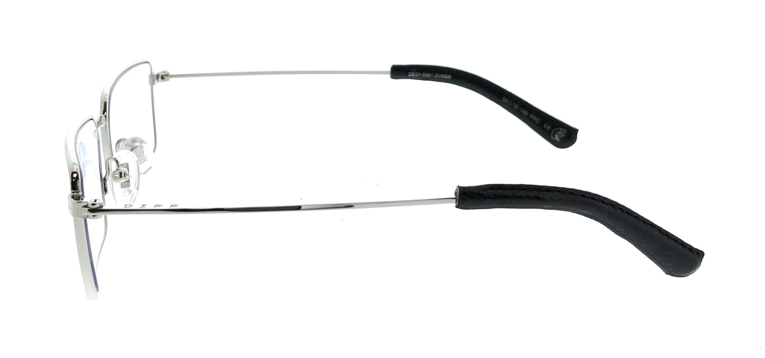 Diff VDFSLY 540SIL Black Aviator Unisex Optical Frames