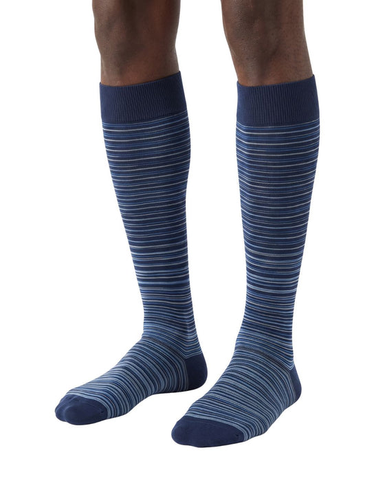 Missoni Light Blue Mens Stripe Dress Socks-M