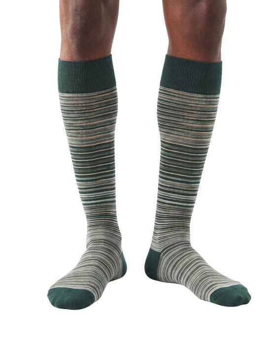 Missoni Taupe  Mens Stripe Dress Socks-S