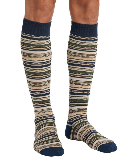 Missoni Teal Mens Stripe Dress Socks-