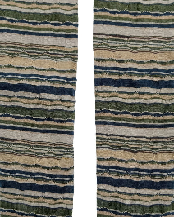 Missoni Teal Mens Stripe Dress Socks-