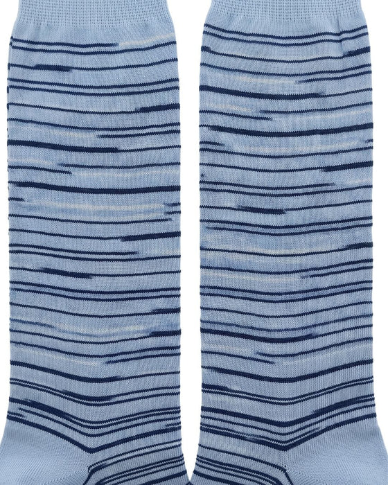 Missoni Sky Blue Mens Stripe Dress Socks-