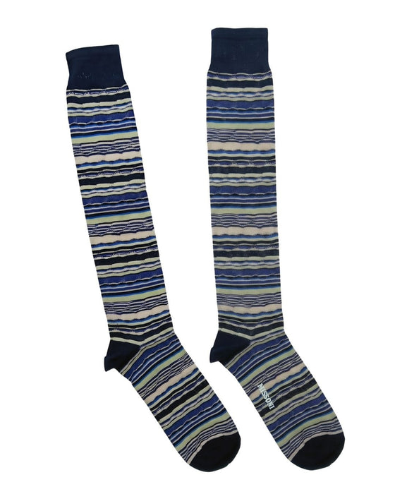 Missoni Beige  Mens Stripe Dress Socks-S
