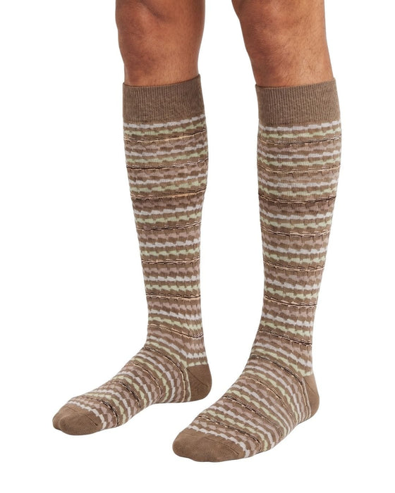 Missoni Camel Pink Mens Zigzag Knit Dress Socks-