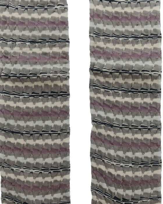 Missoni Grey Pink Mens Zigzag Knit Dress Socks-