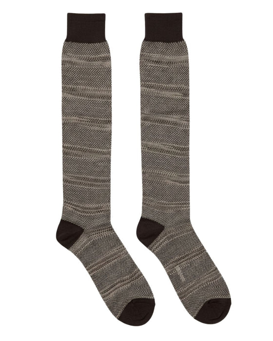 Missoni Black  Mens Micro Herringbone Dress Socks-S
