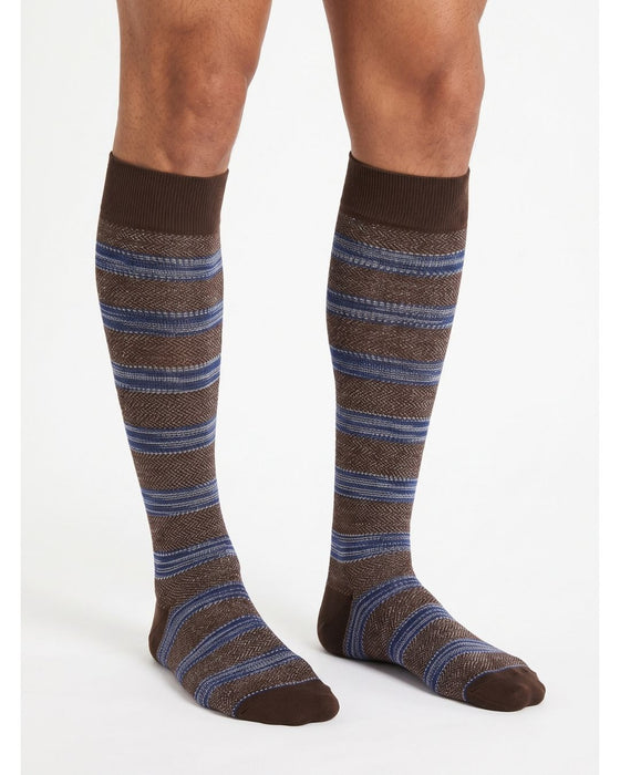 Missoni Chocolate Mens Micro Herringbone Dress Socks-