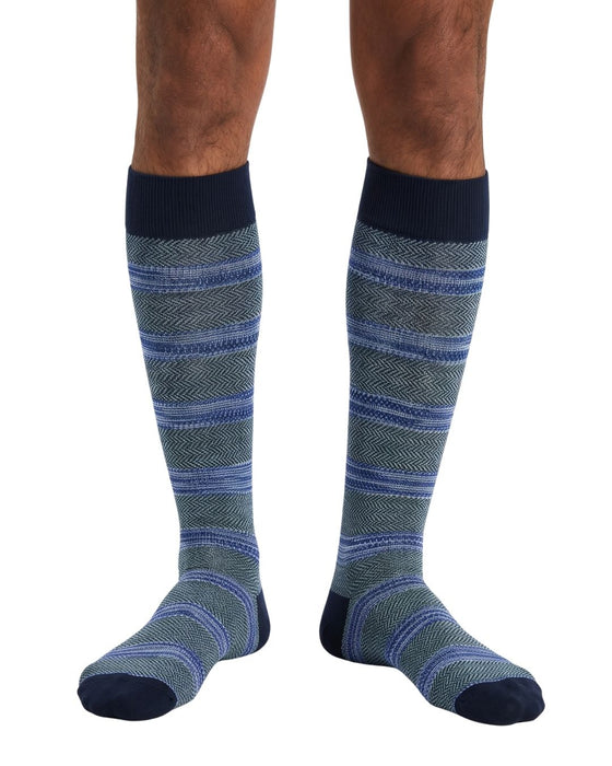 Missoni Navy Blue Mens Micro Herringbone Dress Socks-M