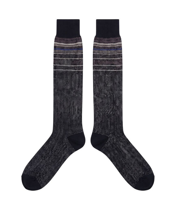 Missoni Black  Mens Micro Zigzag Dress Socks-