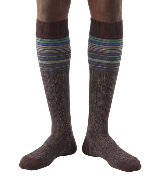 Missoni Brown Mens Micro Zigzag Dress Socks-