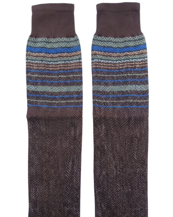 Missoni Brown Mens Micro Zigzag Dress Socks-