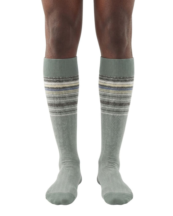 Missoni Soft Green Mens Micro Zigzag Dress Socks-S