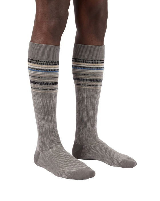 Missoni Grey Mens Micro Zigzag Dress Socks-L