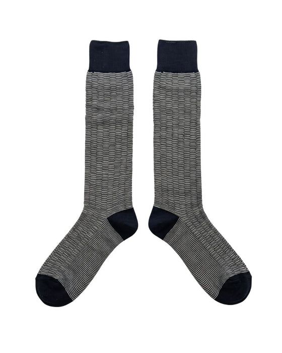 Missoni Navy Blue Mens Waffle Dress Socks-