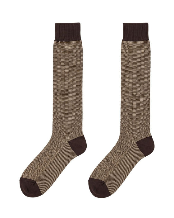 Missoni Brown Mens Waffle Dress Socks-S