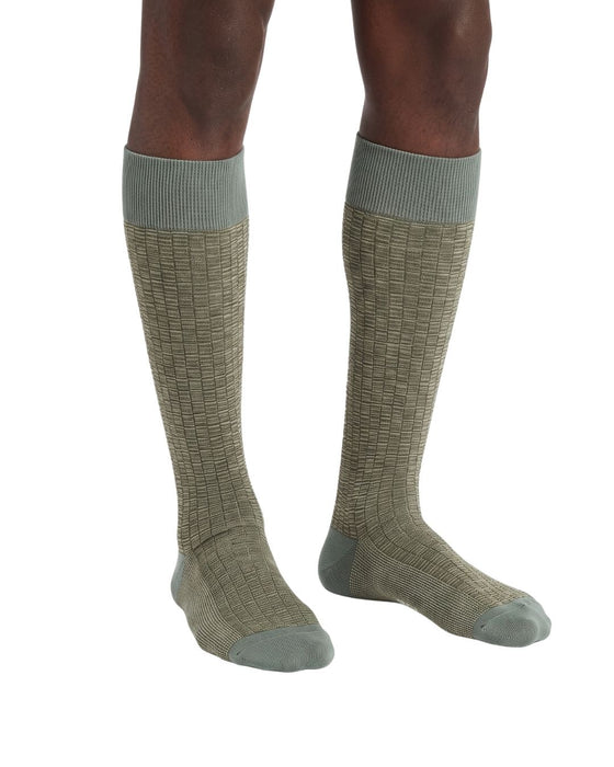 Missoni Green Mens Waffle Dress Socks-M