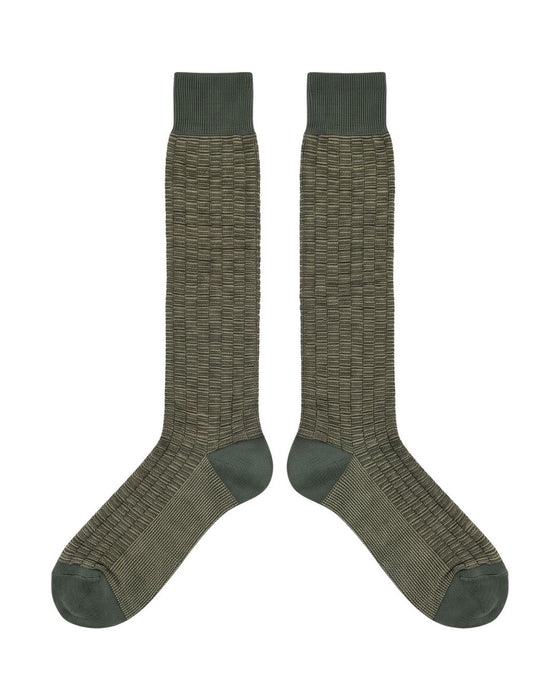 Missoni Green Mens Waffle Dress Socks-