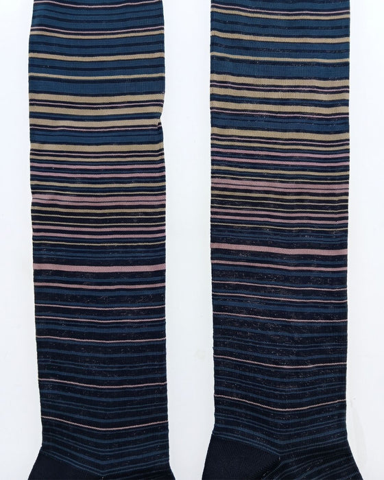 Missoni Teal Mens Pinstripe Dress Socks-S