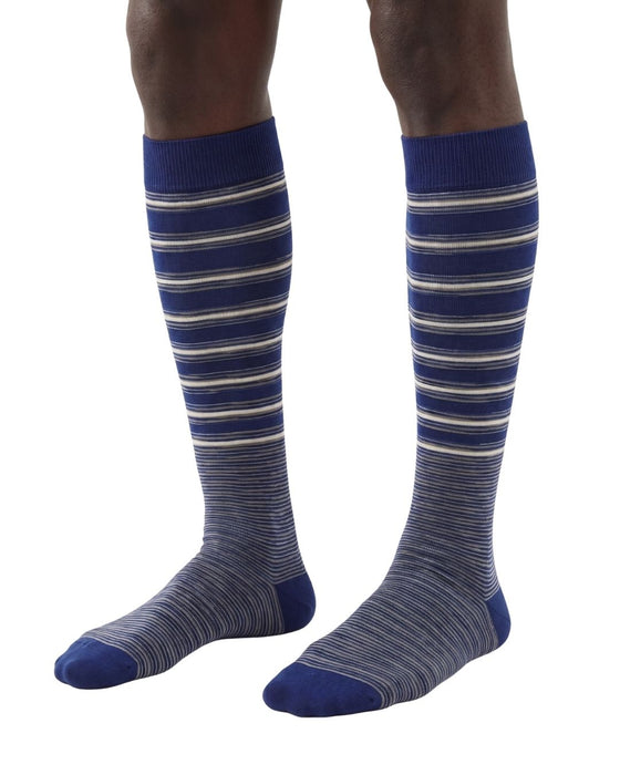 Missoni Royal Blue Mens Multistripe Dress Socks-