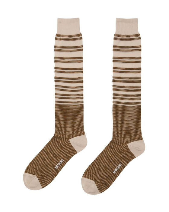 Missoni Cream Mens Multistripe Dress Socks-