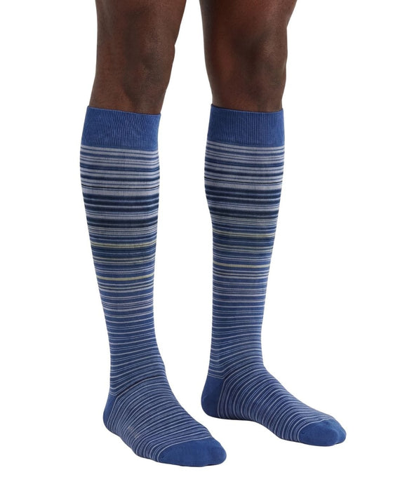 Missoni Light Blue Mens Pinstripe Dress Socks-M