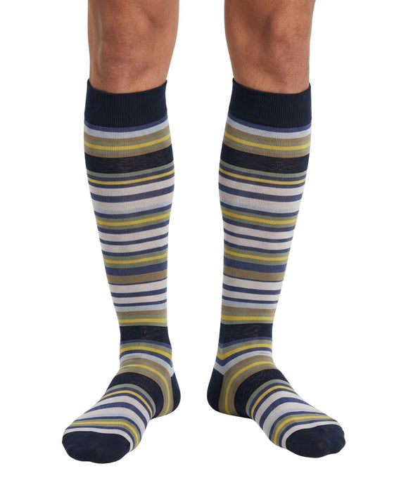Missoni Navy  Mens Multistripe Dress Socks-S