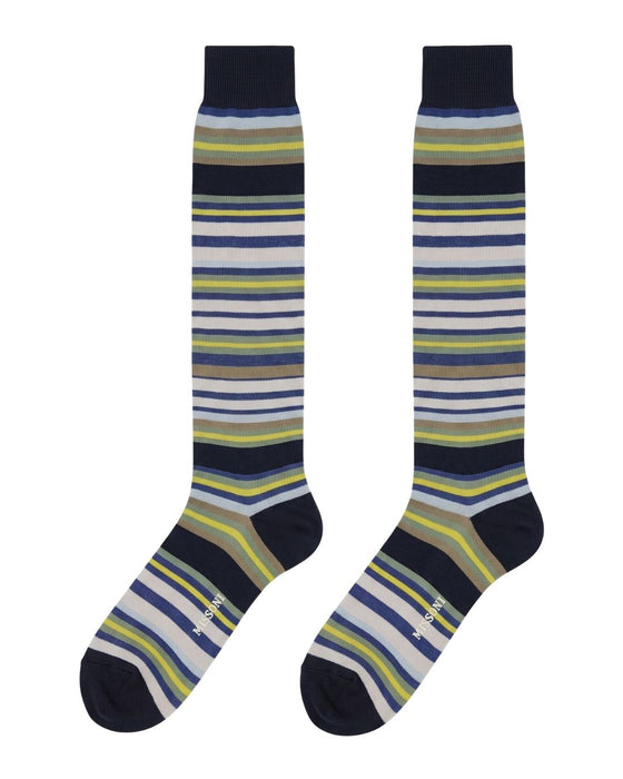 Missoni Navy  Mens Multistripe Dress Socks-S