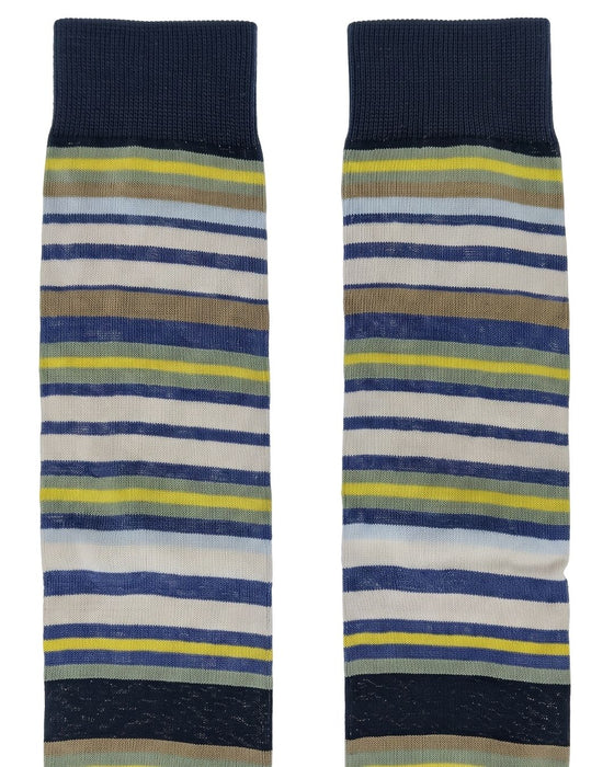 Missoni Navy  Mens Multistripe Dress Socks-S