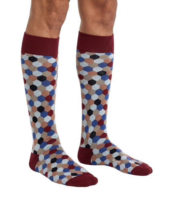 Missoni Multicolor Mens Honeycomb Dress Socks-L