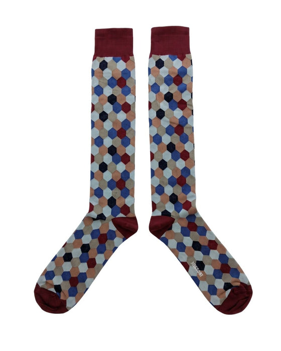Missoni Multicolor Mens Honeycomb Dress Socks-L