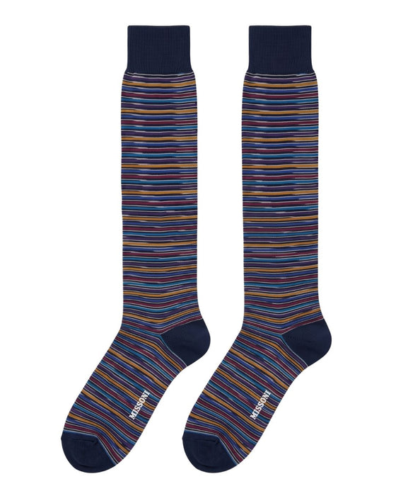 Missoni Multicolor Mens Multistripe Dress Socks-M