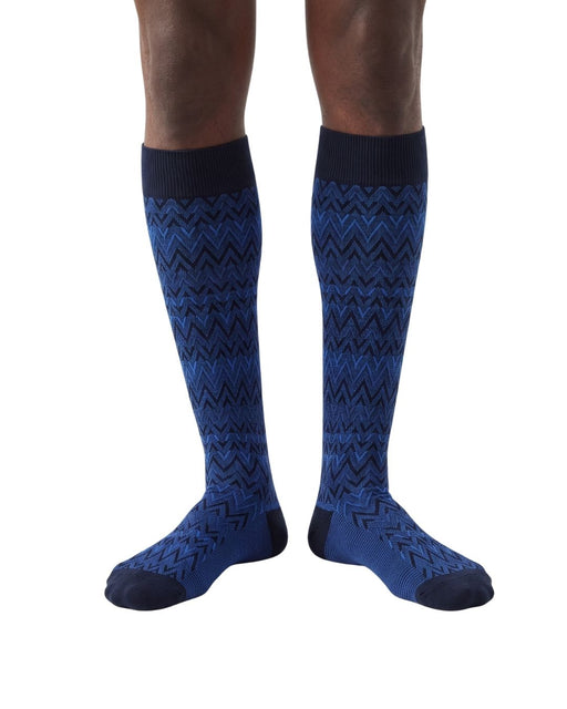 Missoni Royal Blue Mens Chevron Dress Socks-L