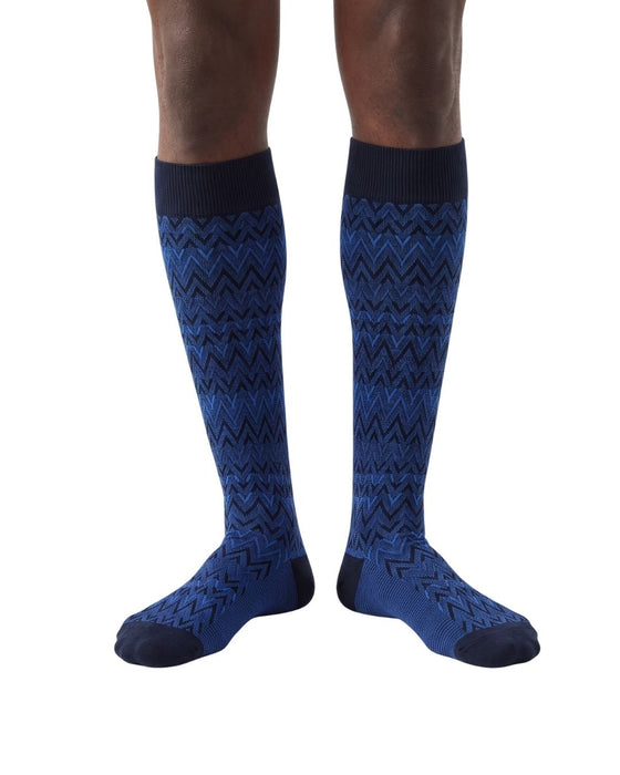 Missoni Royal Blue Mens Chevron Dress Socks-L