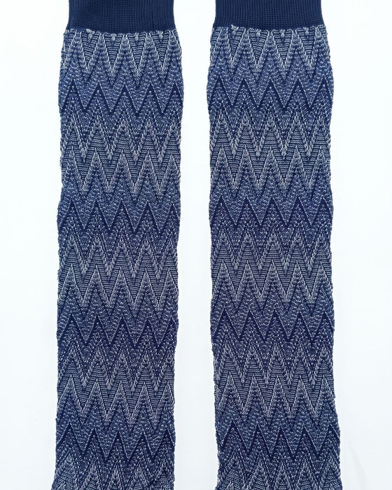 Missoni Denim Blue Mens Chevron Dress Socks-M