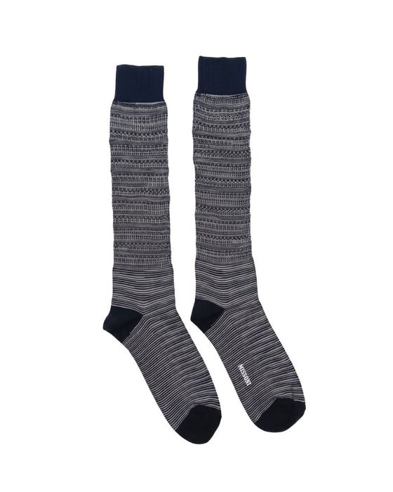 Missoni Black Steel Mens Waffle Dress Socks-M