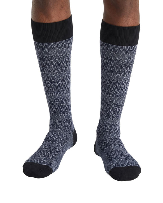 Missoni Sapphire Blue Mens Chevron Dress Socks-M
