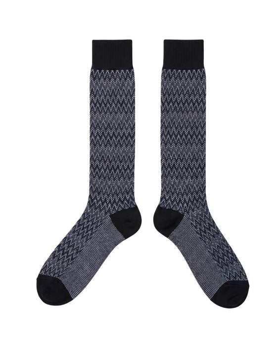 Missoni Sapphire Blue Mens Chevron Dress Socks-M